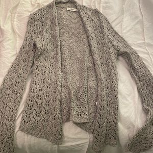 Abercrombie Grey Crochet Cardigan